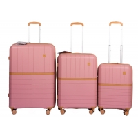 Комплект валіз Snowball 49403 колір рожеве золото