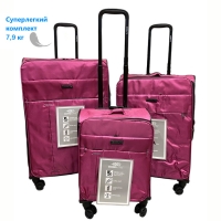 Комплект валіз Bordlite JB2068 колір малиновий